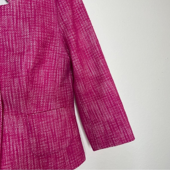 Banana Republic Pink Tweed Blazer and Skirt Suit Set Size 8 Career - Picture 4 of 12